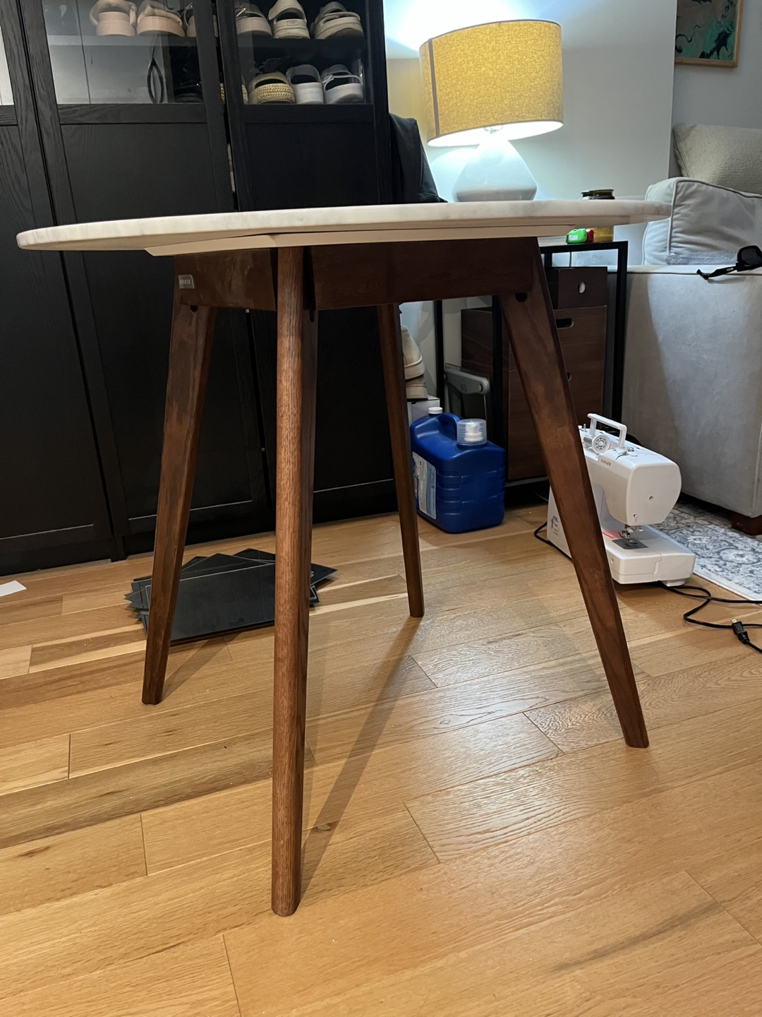 Article Mara 36" Round Dining Table - Walnut - photo 5