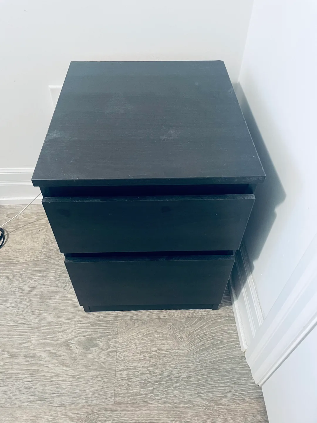 IKEA Malm Black 2-Drawer Nightstand 🥕