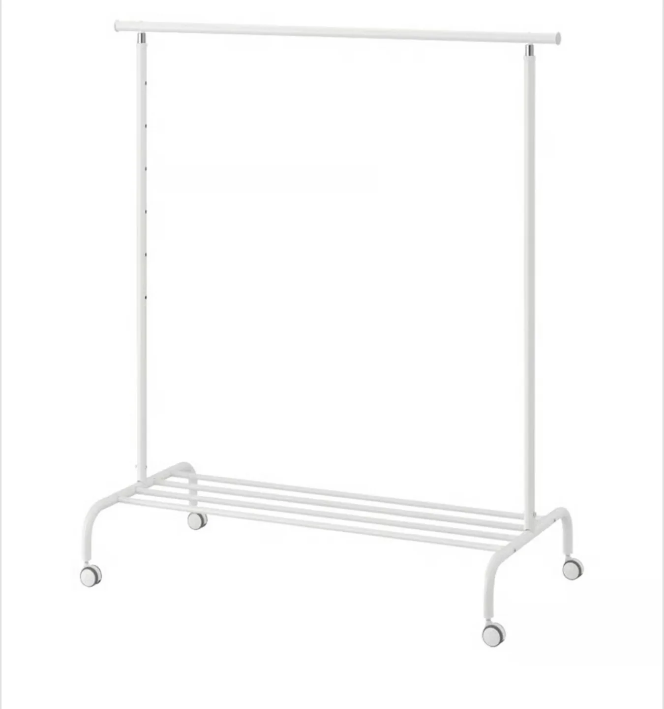 IKEA Rigga Clothes Rack - White thumbnail
