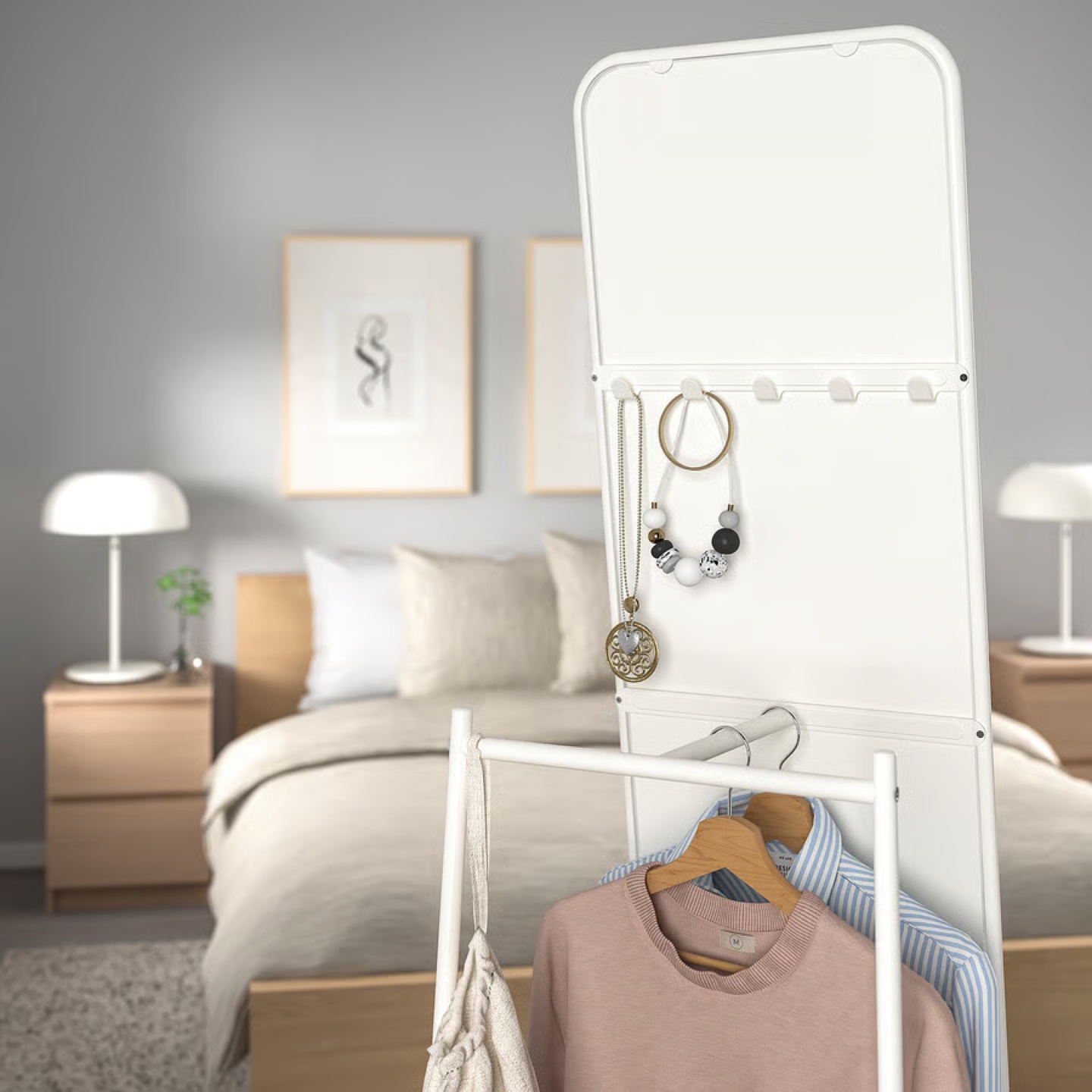 IKEA KNAPPER Standing Mirror - White - photo 3