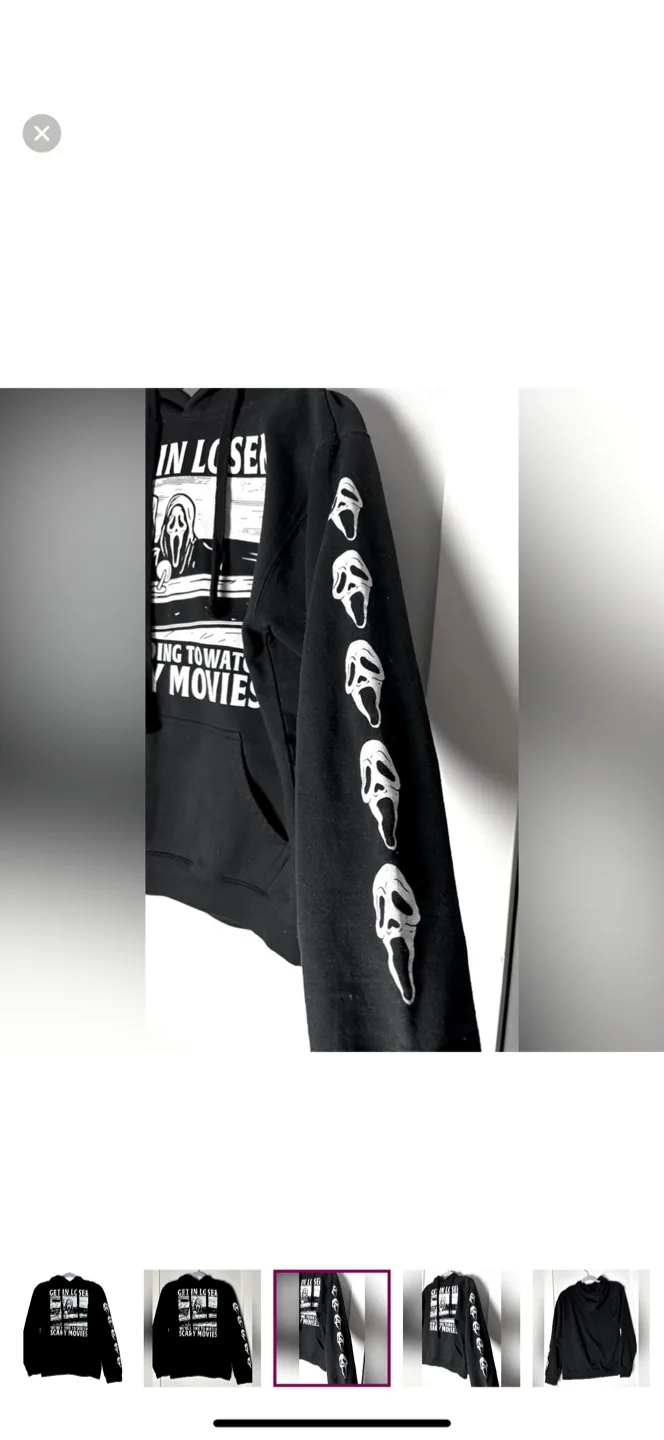 Ghost Face “Get in Loser” Halloween Hoodie image indicator(3)