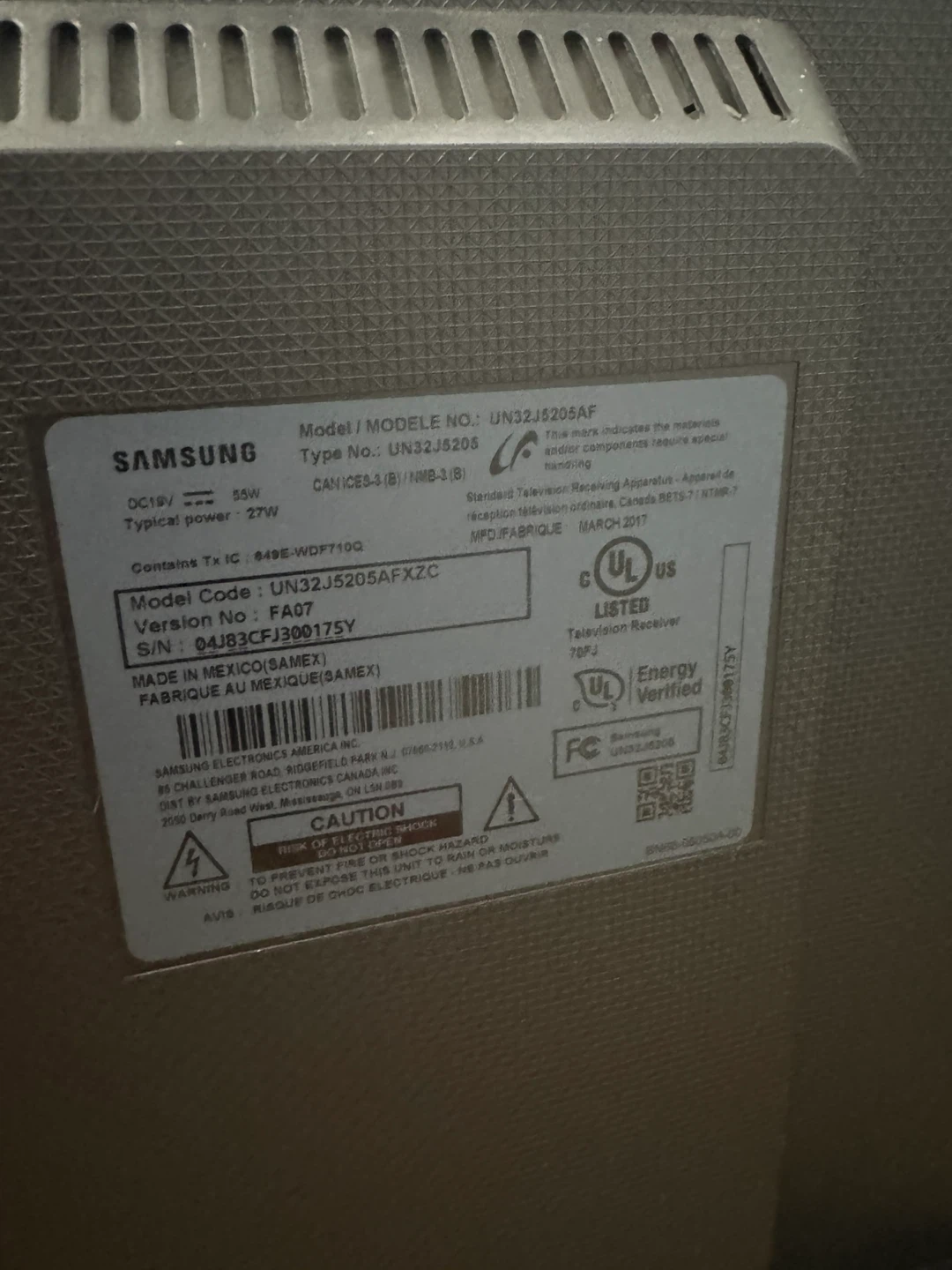 Samsung UN32J5205AF 32" TV - photo 2