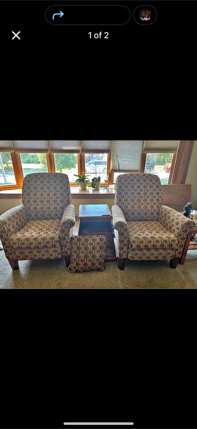 2 lazy boy reclining armchairs thumbnail