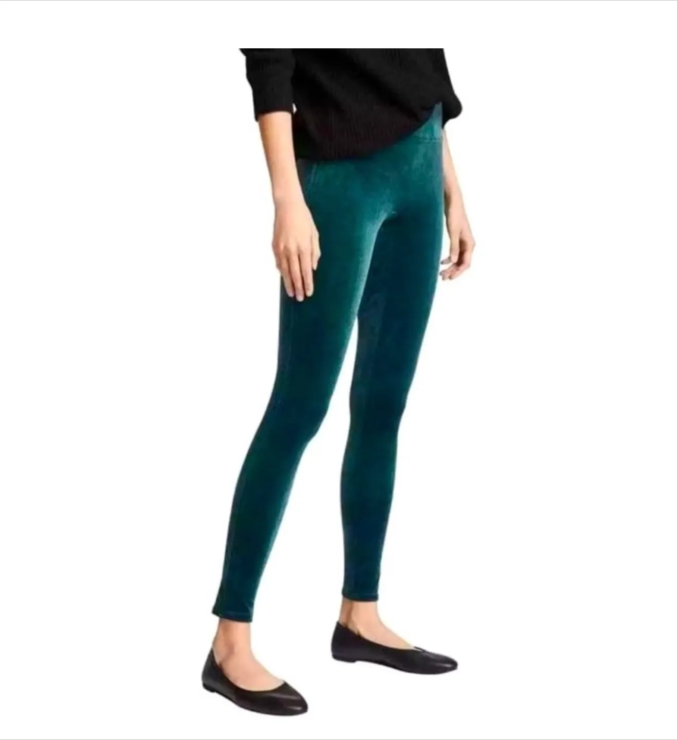 Spanx Velvet High Waisted Green Slimming Legging thumbnail