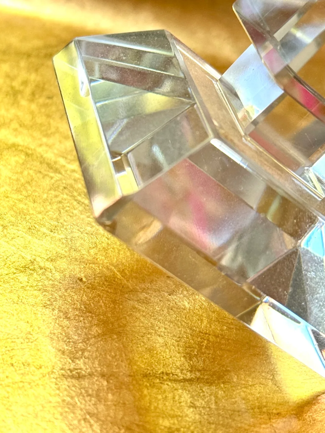 4 Crystal Glass Candlestick Holders- 2 PAIRS image indicator(7)