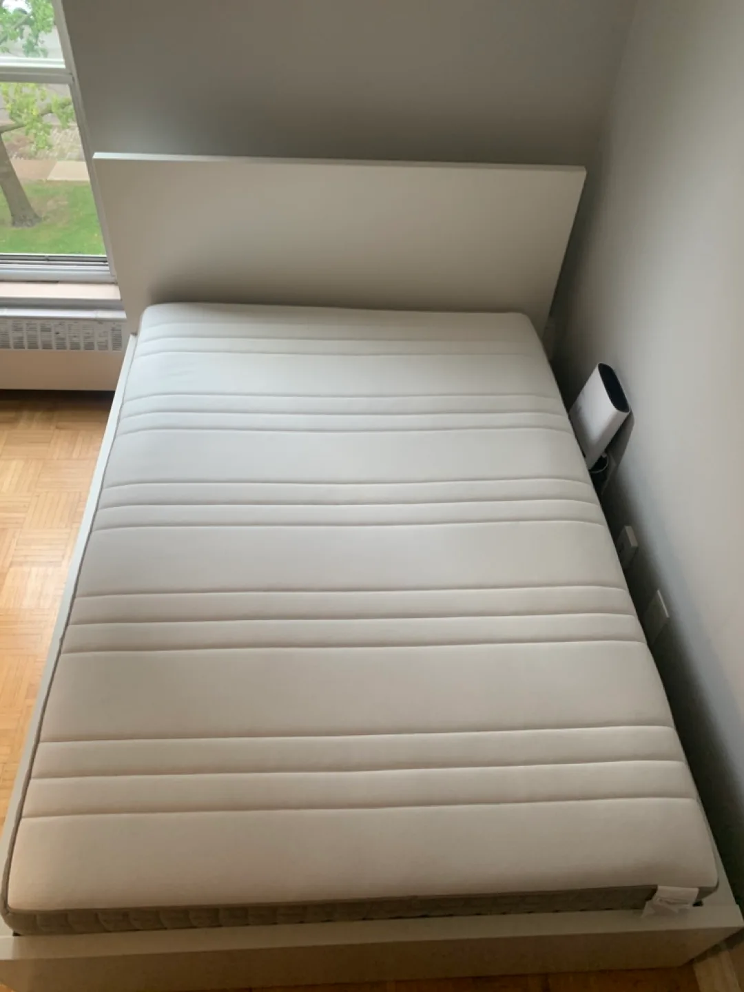 NEW IKEA FULL White Bed Frame + Mattress image indicator(6)