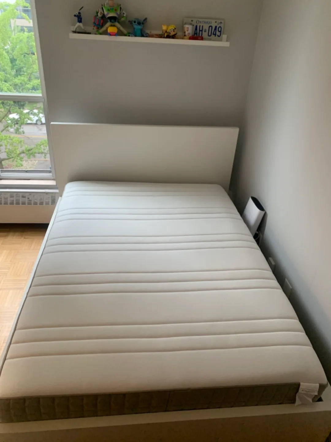 NEW IKEA FULL White Bed Frame + Mattress image indicator(4)