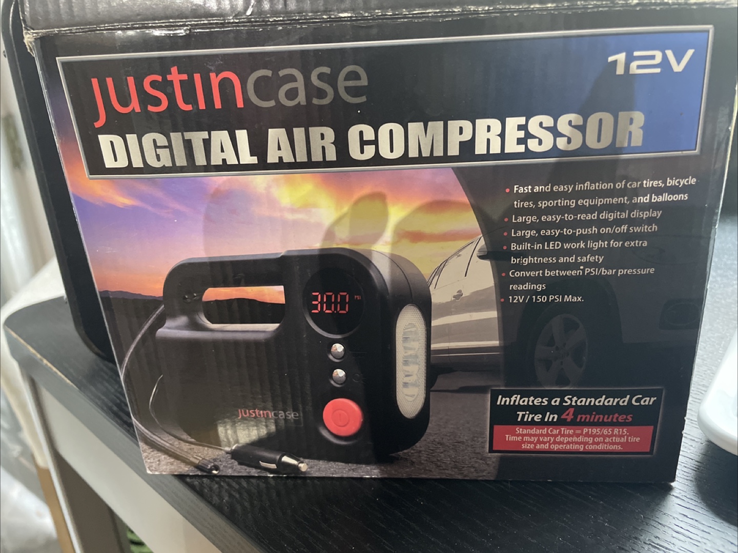 JustinCase Digital Air Compressor 12V