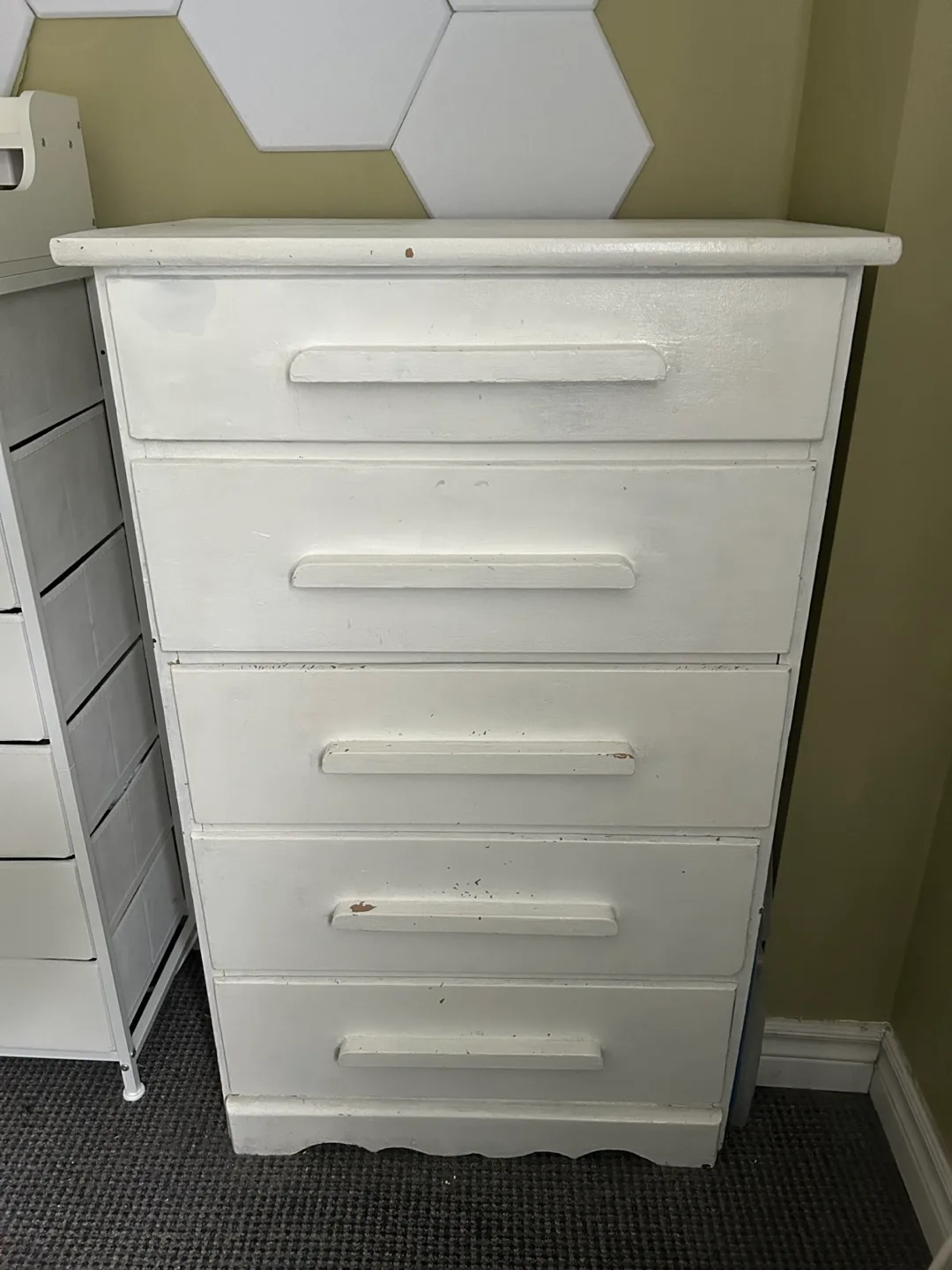 White 5-Drawer Dresser thumbnail