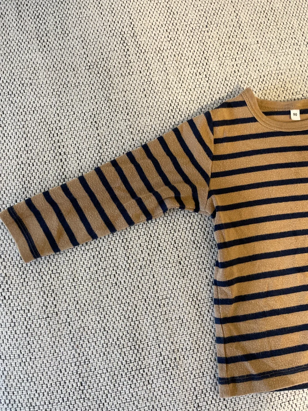 Muji kids Striped Long Sleeve Top, Size 90 🥕 image indicator(3)
