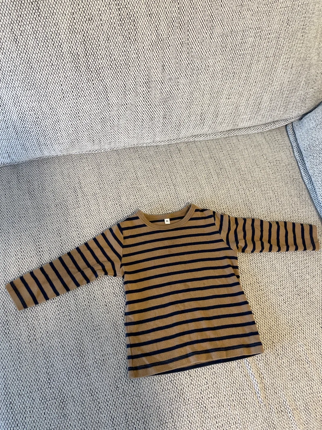 Muji kids Striped Long Sleeve Top, Size 90 🥕 thumbnail