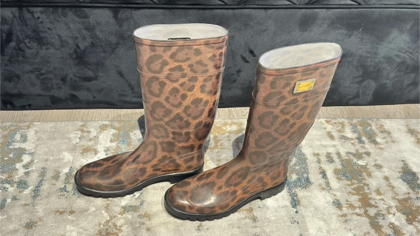 Dolce & Gabbana Rain Boots Leopard print Women. thumbnail
