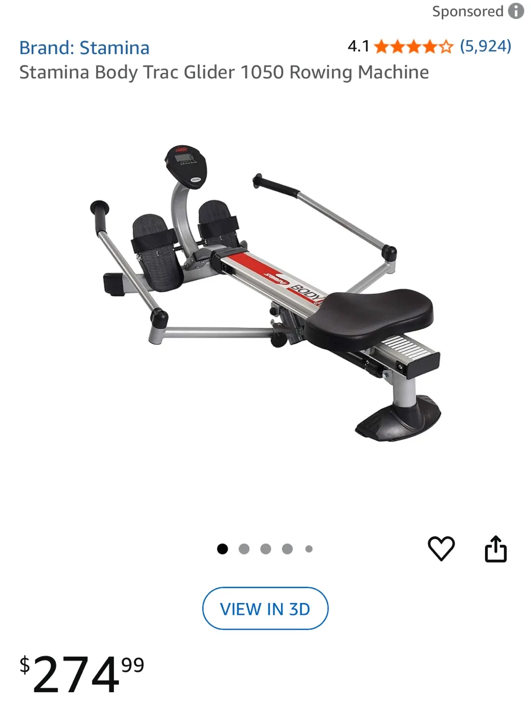 Stamina Body Trac Glider 1050 Rowing Machine 🥕 image indicator(4)