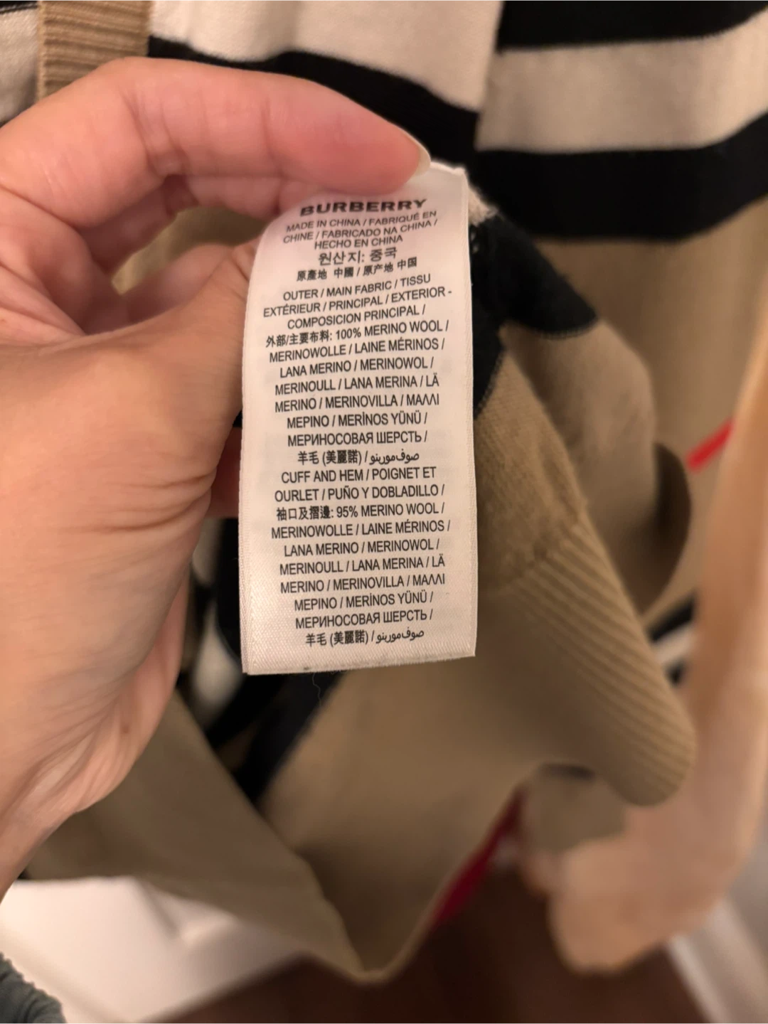 Burberry Striped Wool Cardigan - Size XS - photo 5
