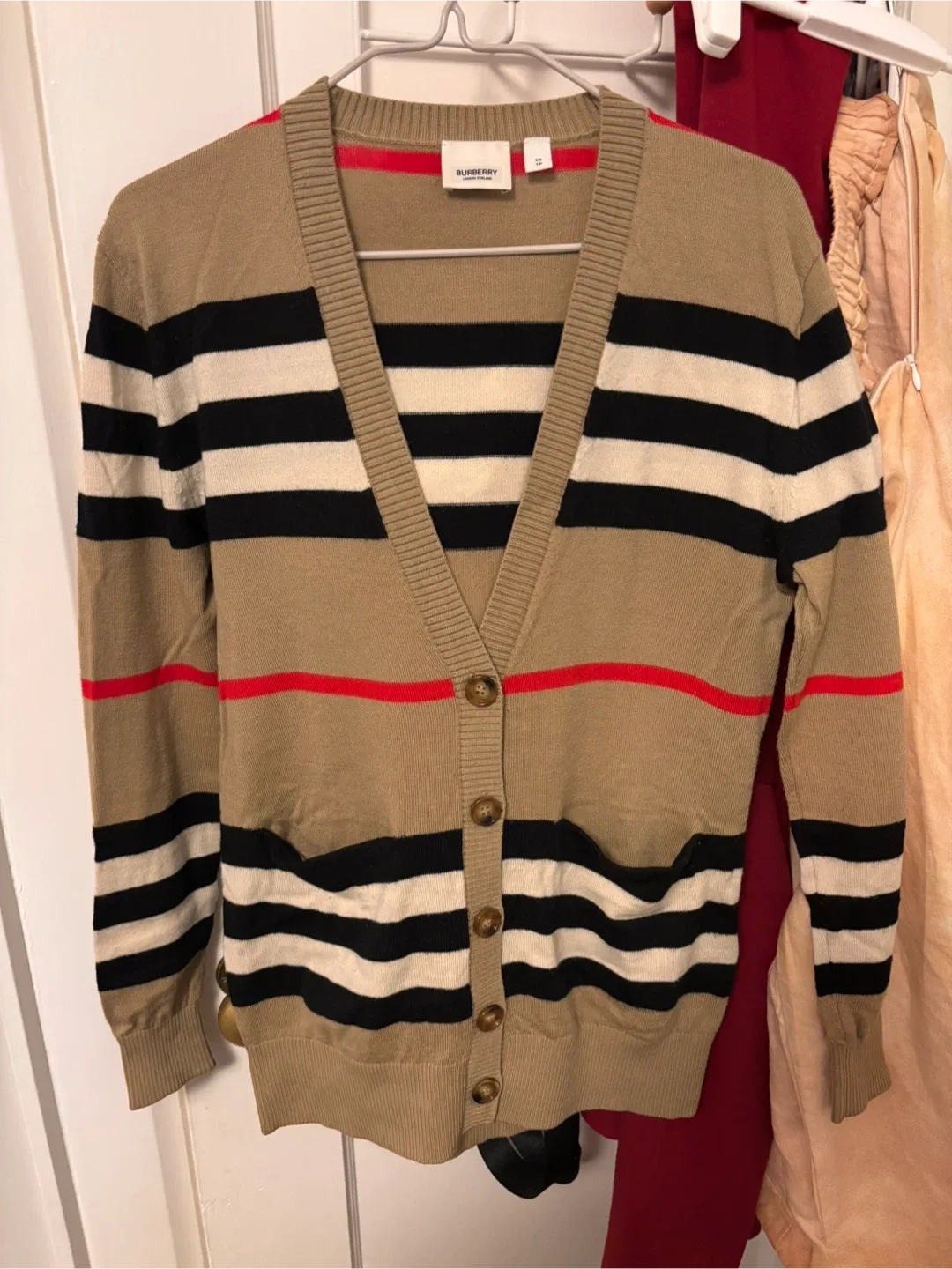 Burberry Striped Wool Cardigan - Size XS