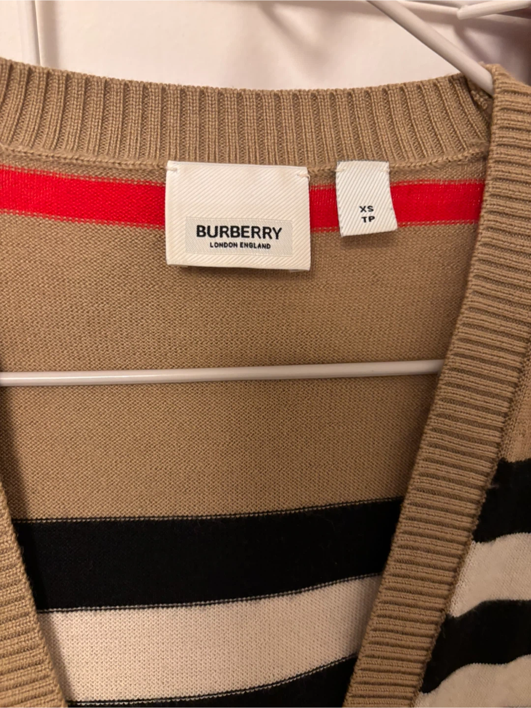 Burberry Striped Wool Cardigan - Size XS - photo 3