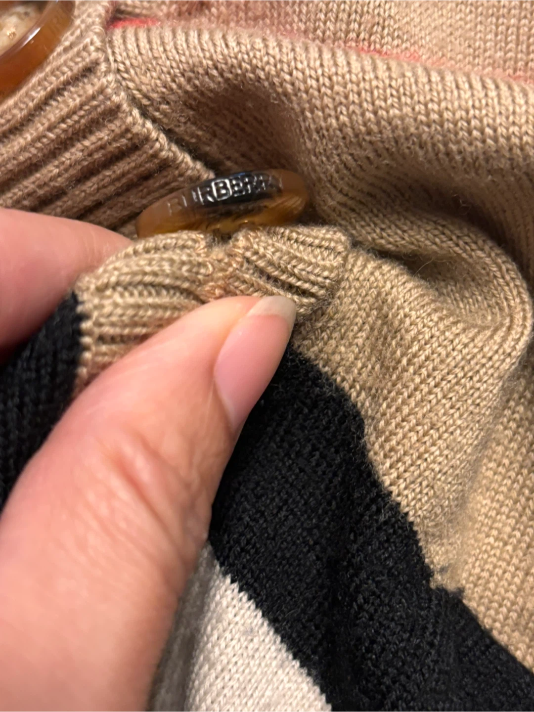 Burberry Striped Wool Cardigan - Size XS - photo 4