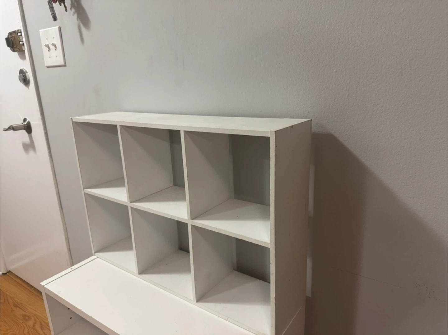 White 6-Cube Storage Shelf - photo 2