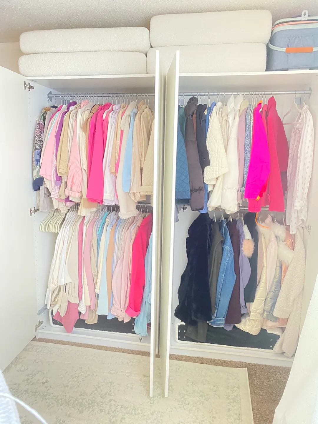 2 large white free standing pax ikea wardrobe closets thumbnail