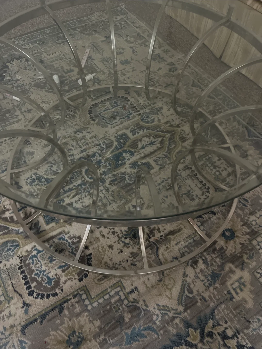 Glass Top Coffee Table - Silver Frame image indicator(3)