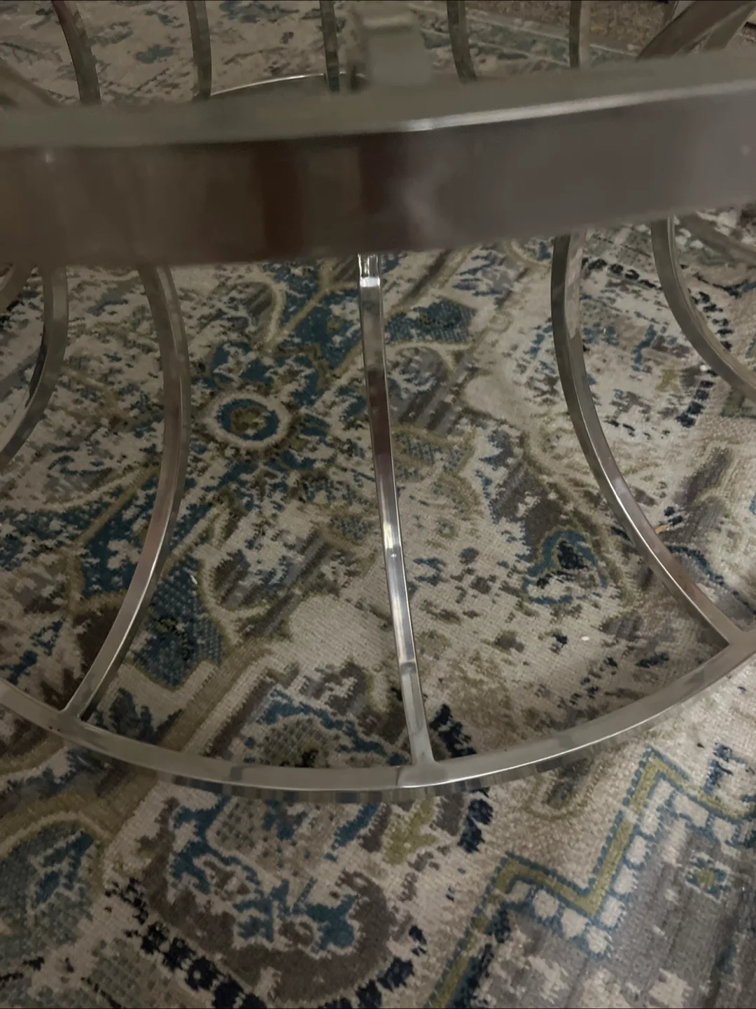 Glass Top Coffee Table - Silver Frame image indicator(2)