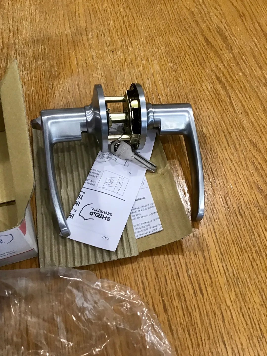 New Shield Security Entrance Lockset - Satin Chrome image indicator(2)