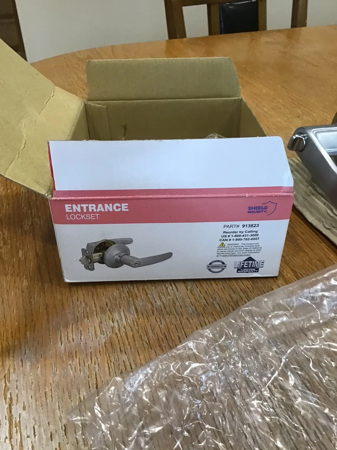 New Shield Security Entrance Lockset - Satin Chrome image indicator(6)