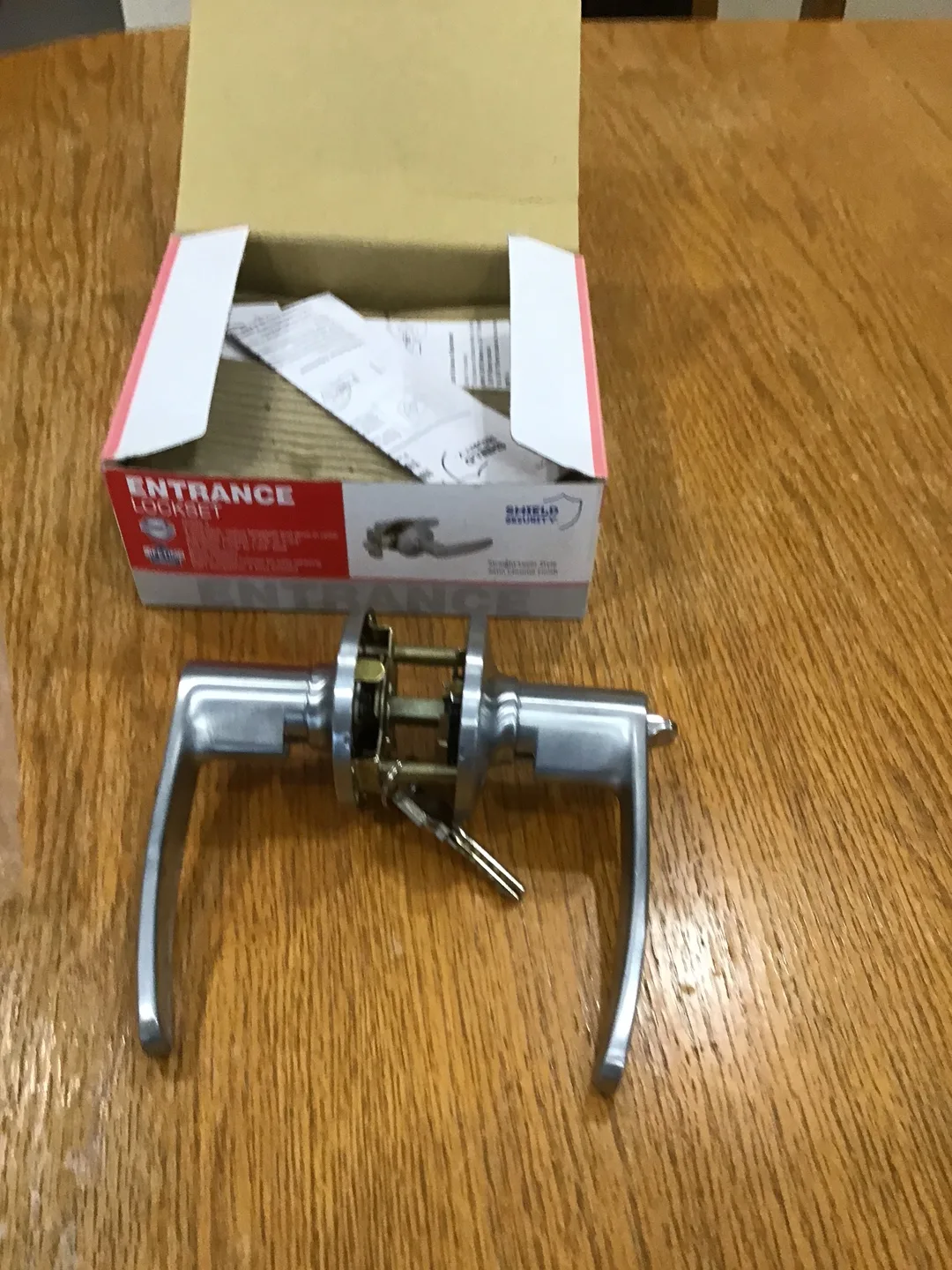 New Shield Security Entrance Lockset - Satin Chrome image indicator(7)