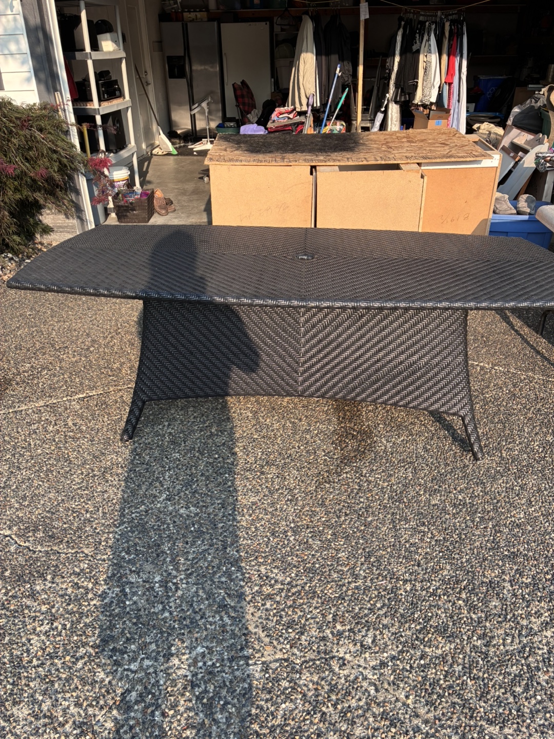 🥕Wicker Outdoor Dining Table - Black - photo 2