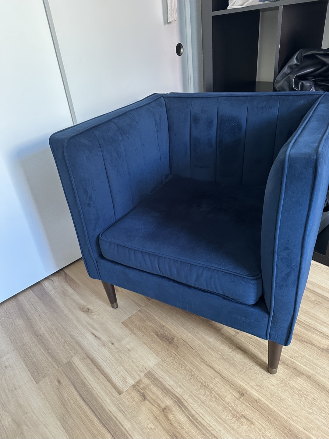 Blue Velvet Accent Chair
