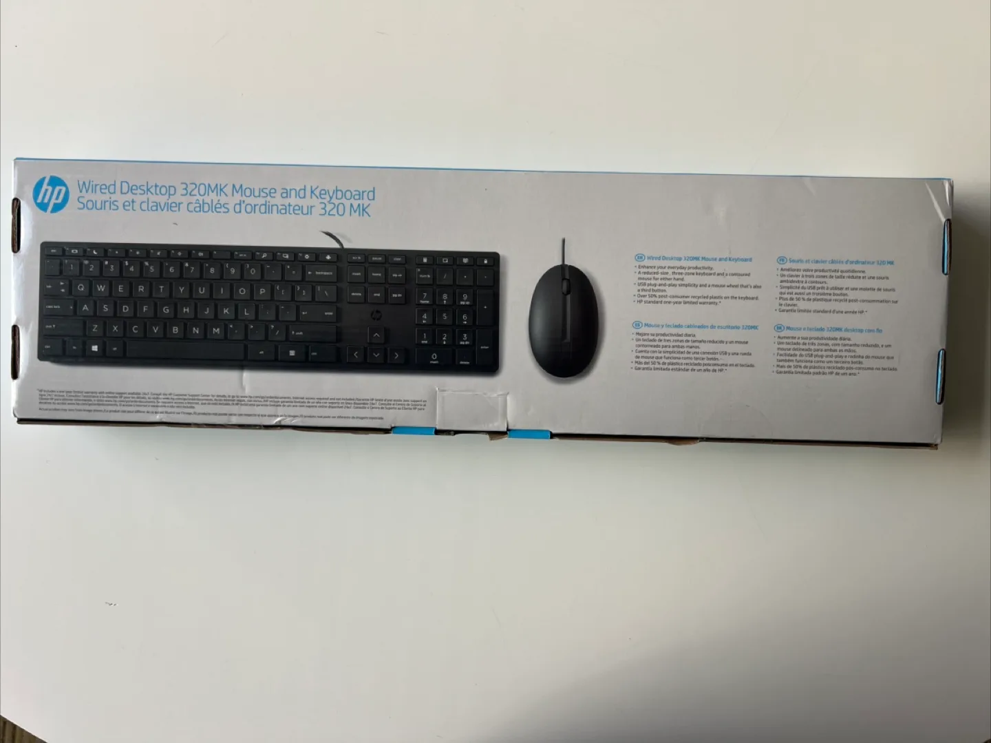 HP Wired Desktop 320MK Mouse and Keyboard - NEW image indicator(2)