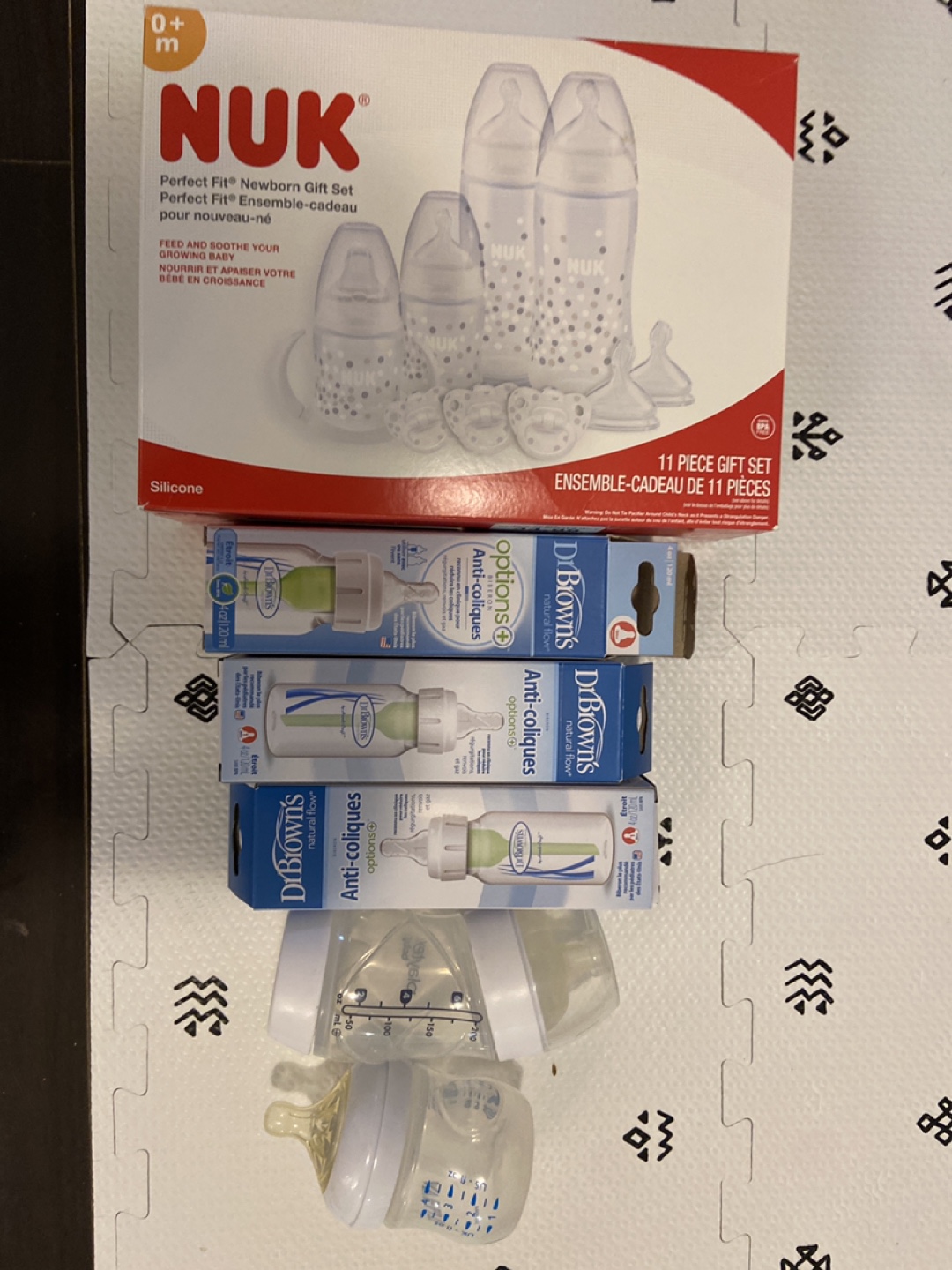 NUK Newborn Gift Set & Dr. Brown's Bottles