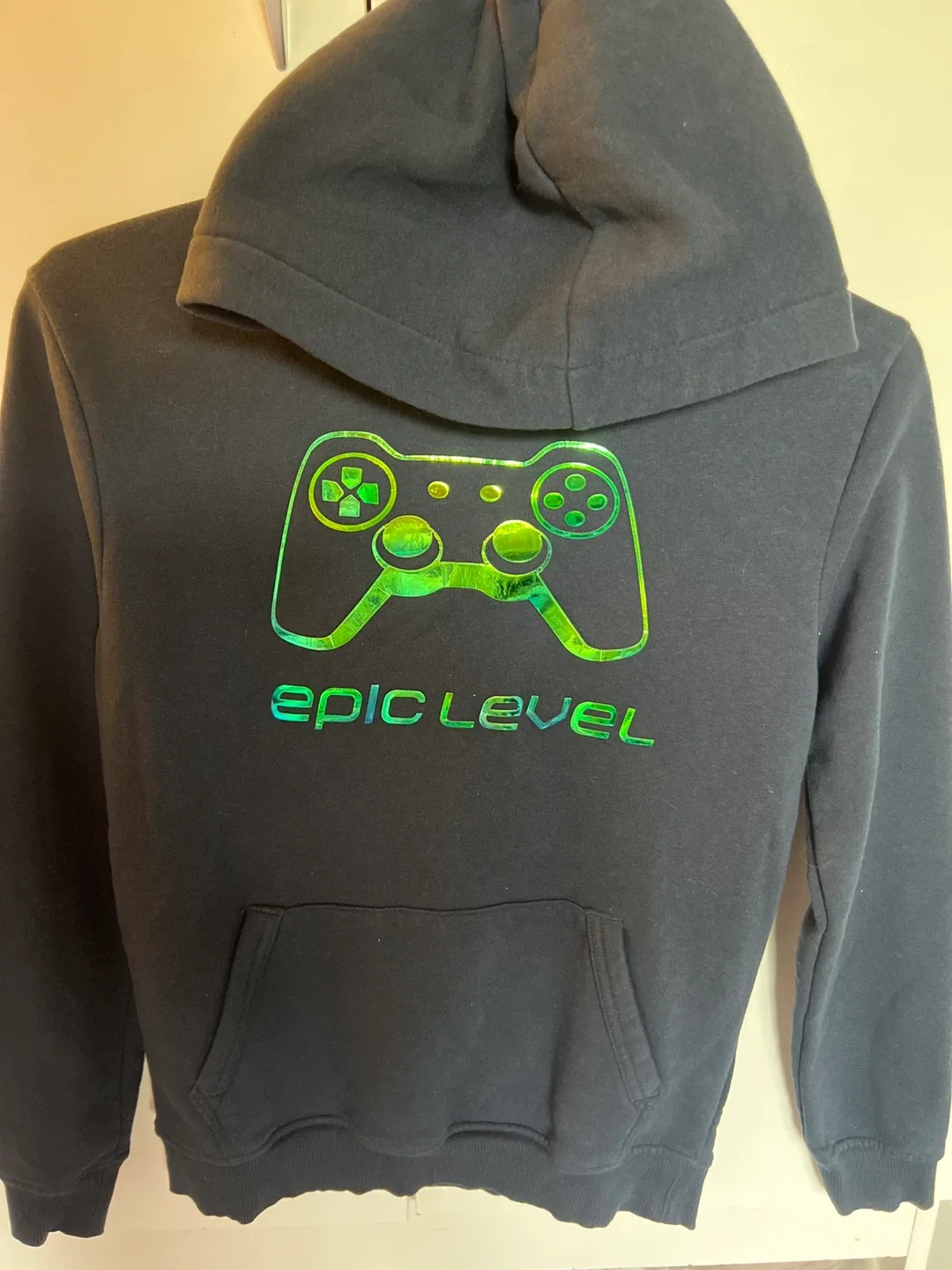 H&M Black Epic Level Hoodie - Size 10/12 thumbnail
