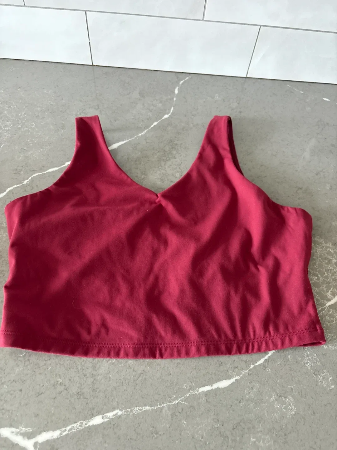 Burgundy Workout Top thumbnail