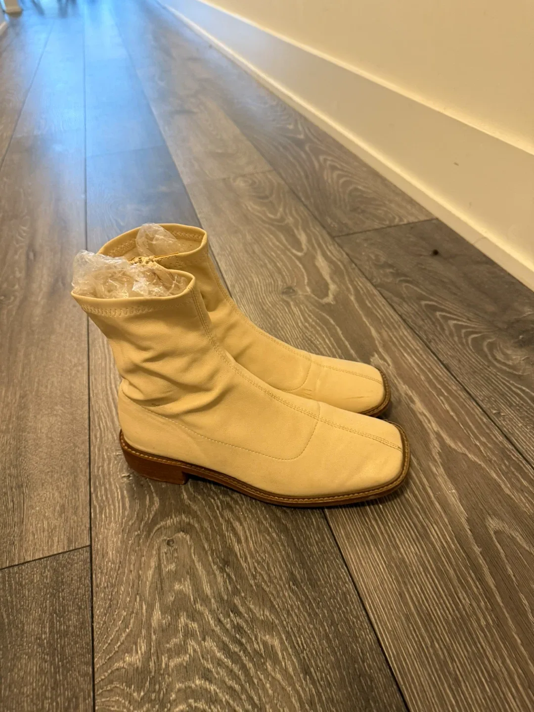 Beige Ankle Boots, Size 8 image indicator(2)