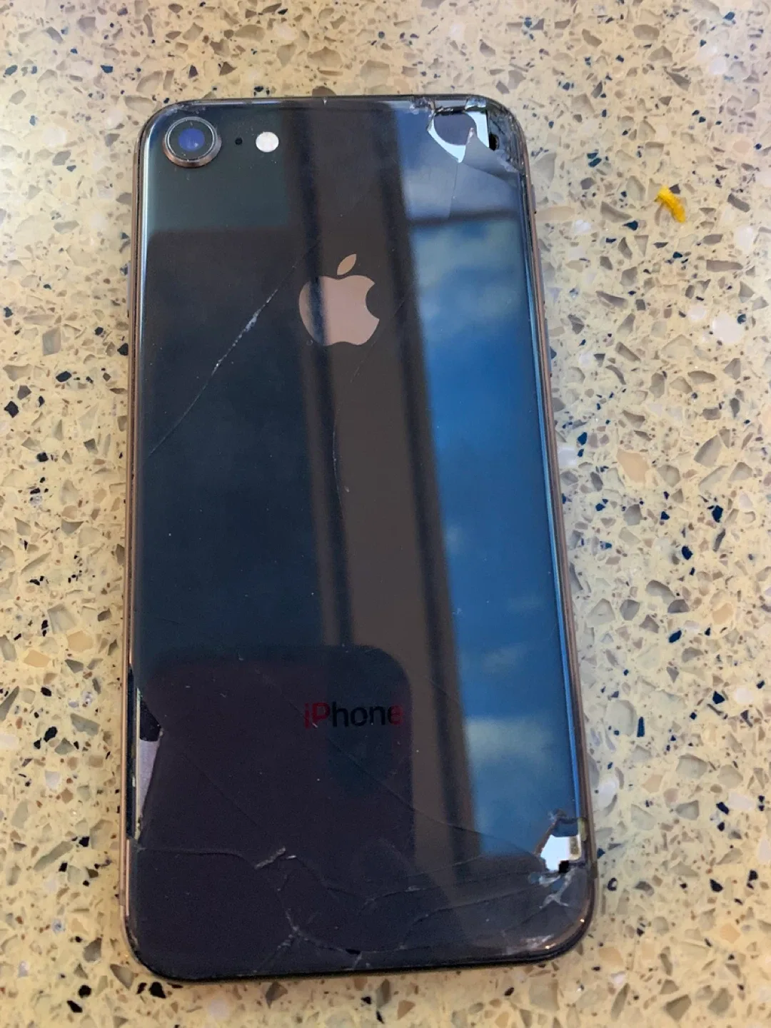 iPhone 8 64gb with Blue Case - Cracked back image indicator(4)