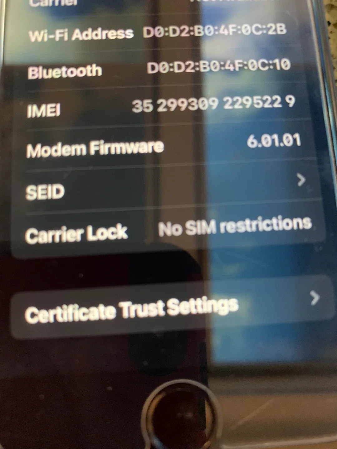 iPhone 8 64gb with Blue Case - Cracked back image indicator(9)