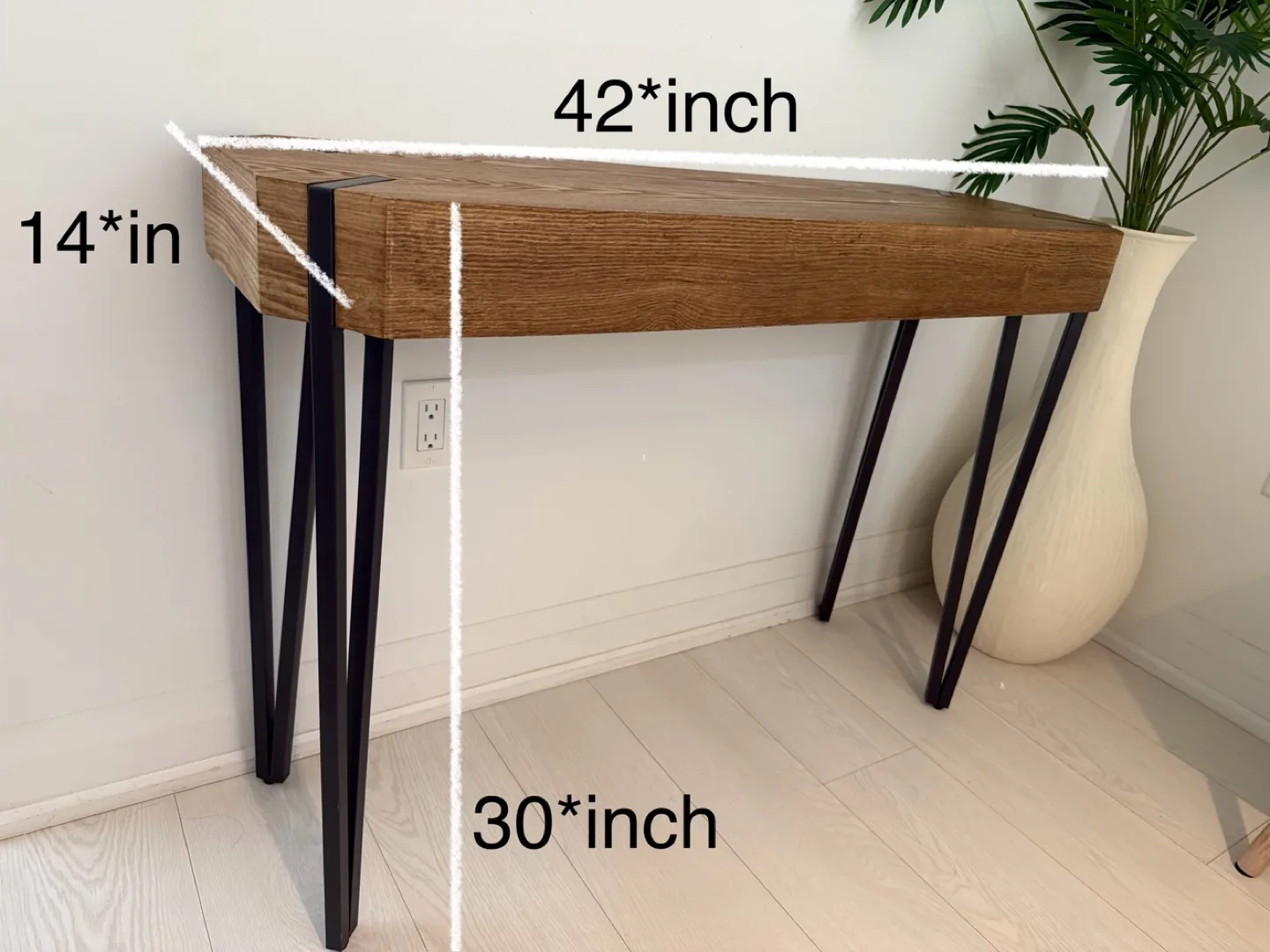 “Like New” STRUCTUBE Wood Console Table with Metal Legs image indicator(10)