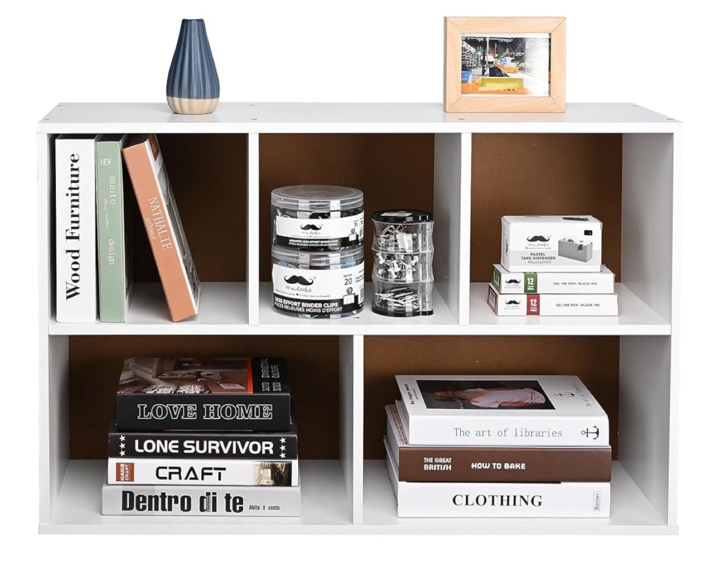 White 5-Cube Storage Organizer