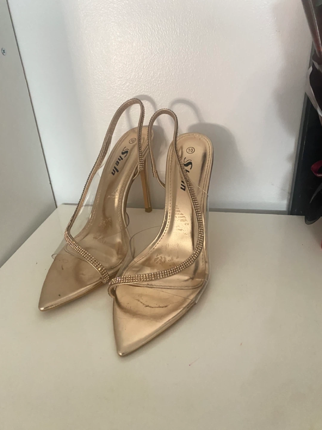 SheIn Gold Heels - Size 10