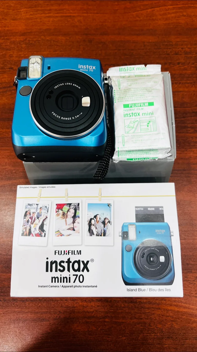 Fujifilm Instax Mini 70 - Island Blue Instant Camera thumbnail