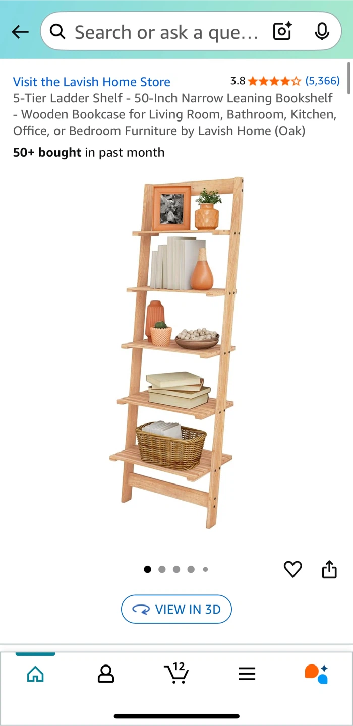 🥕 Home 5-Tier Ladder Shelf