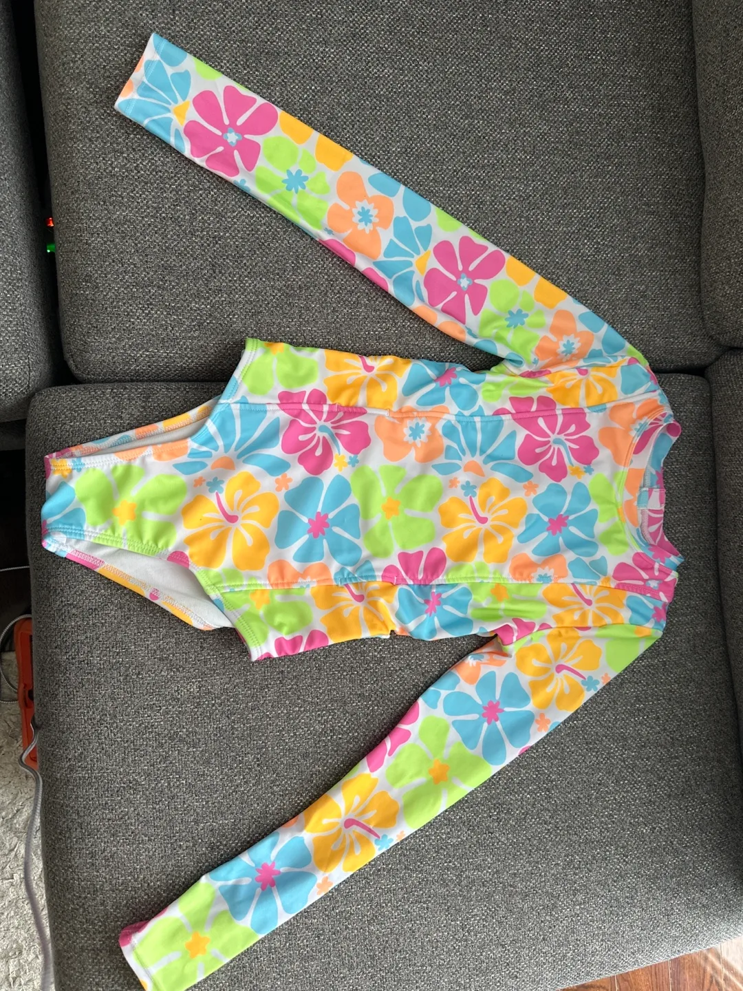 George Girls' Floral Swimsuit - Size L (10-12) thumbnail