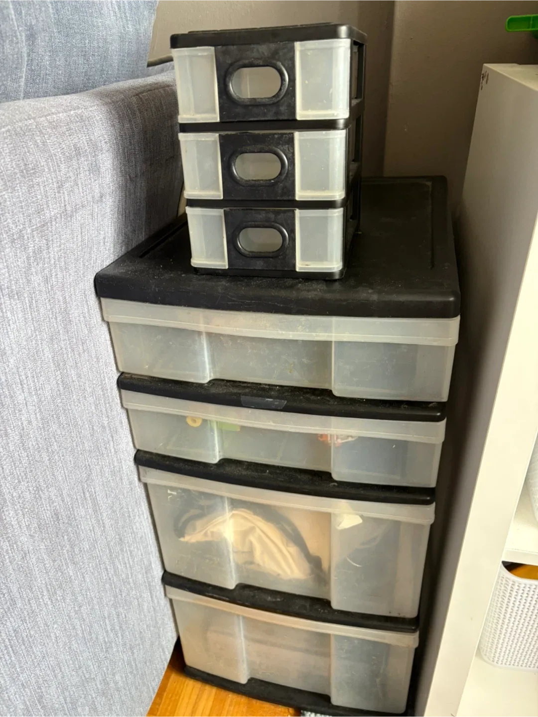🥕🥕🥕Black Plastic Storage Drawer Set thumbnail
