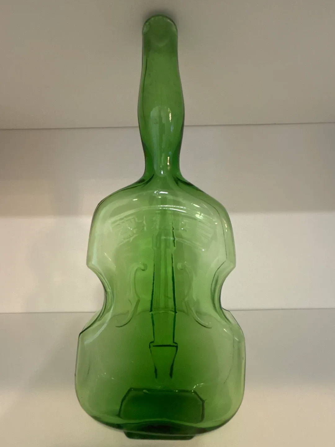 Antique Green Glass Violin Bottle (1910’s-1920’s) image indicator(2)