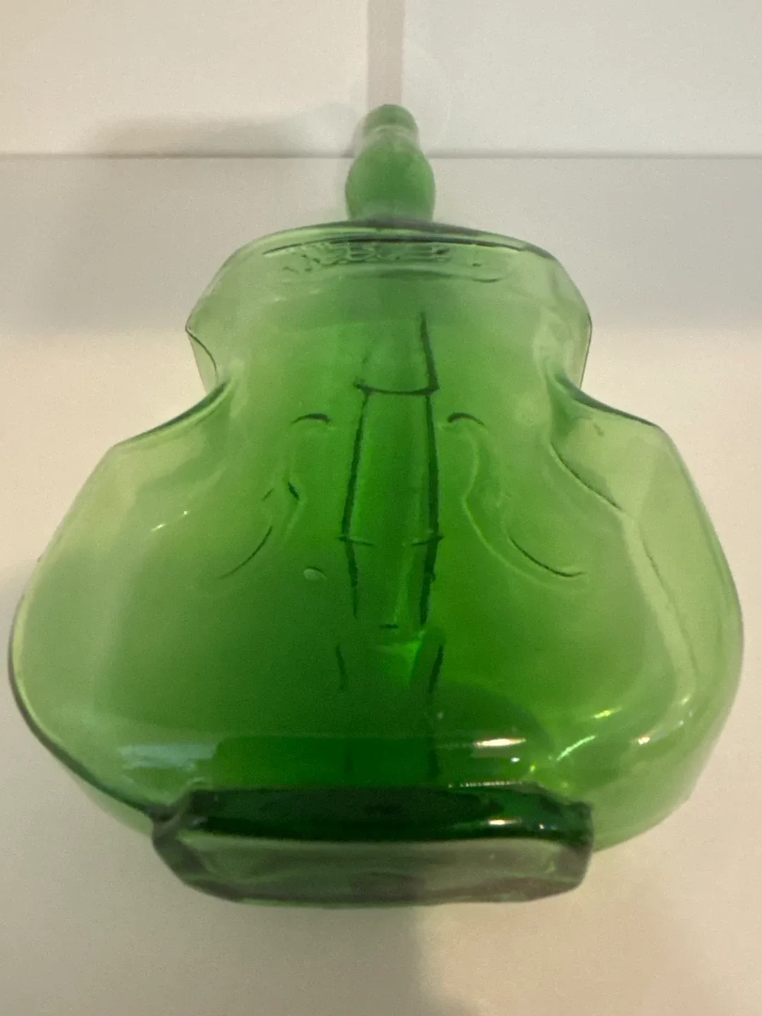 Antique Green Glass Violin Bottle (1910’s-1920’s) image indicator(8)