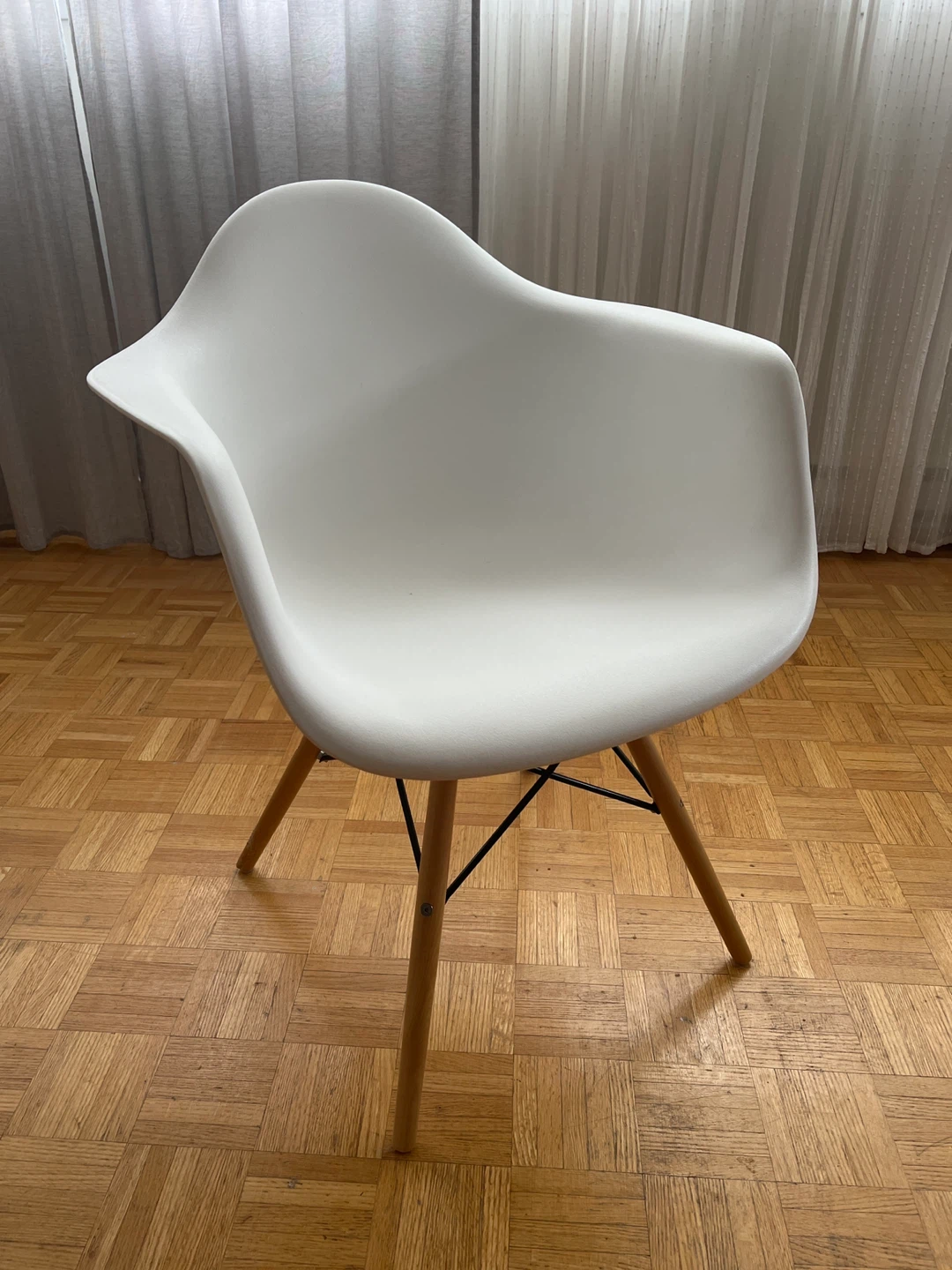 White Eames-Style Armchair