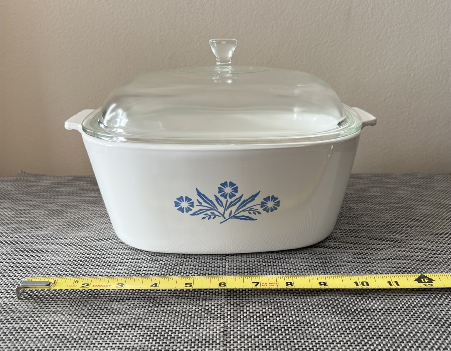 Vintage Late 60s Cornflower CorningWare 4 Qt Casserole w/Lid 🥕