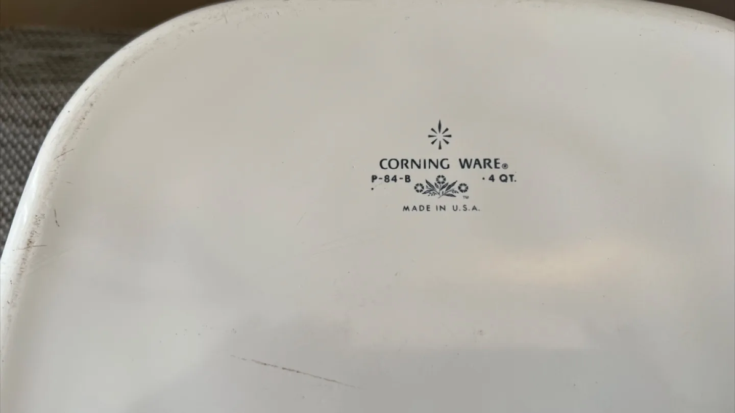 Vintage Late 60s Cornflower CorningWare 4 Qt Casserole w/Lid 🥕 image indicator(6)