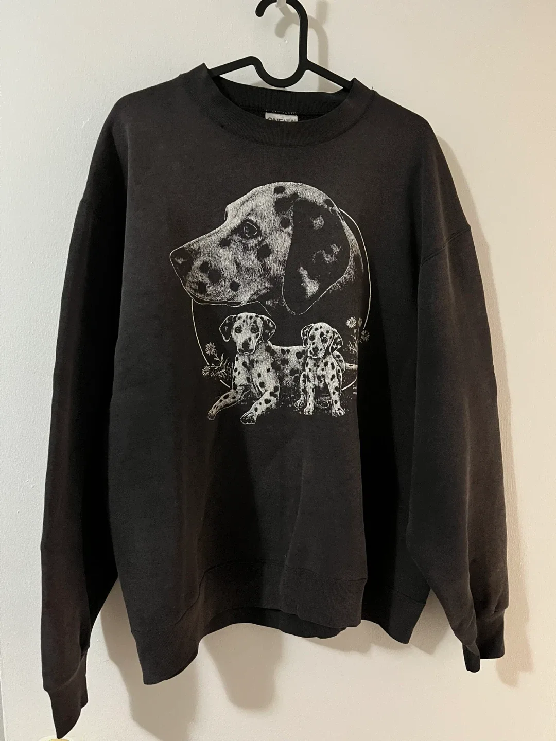 Oneita Power-Sweats Dalmatian Graphic Sweatshirt - Large thumbnail